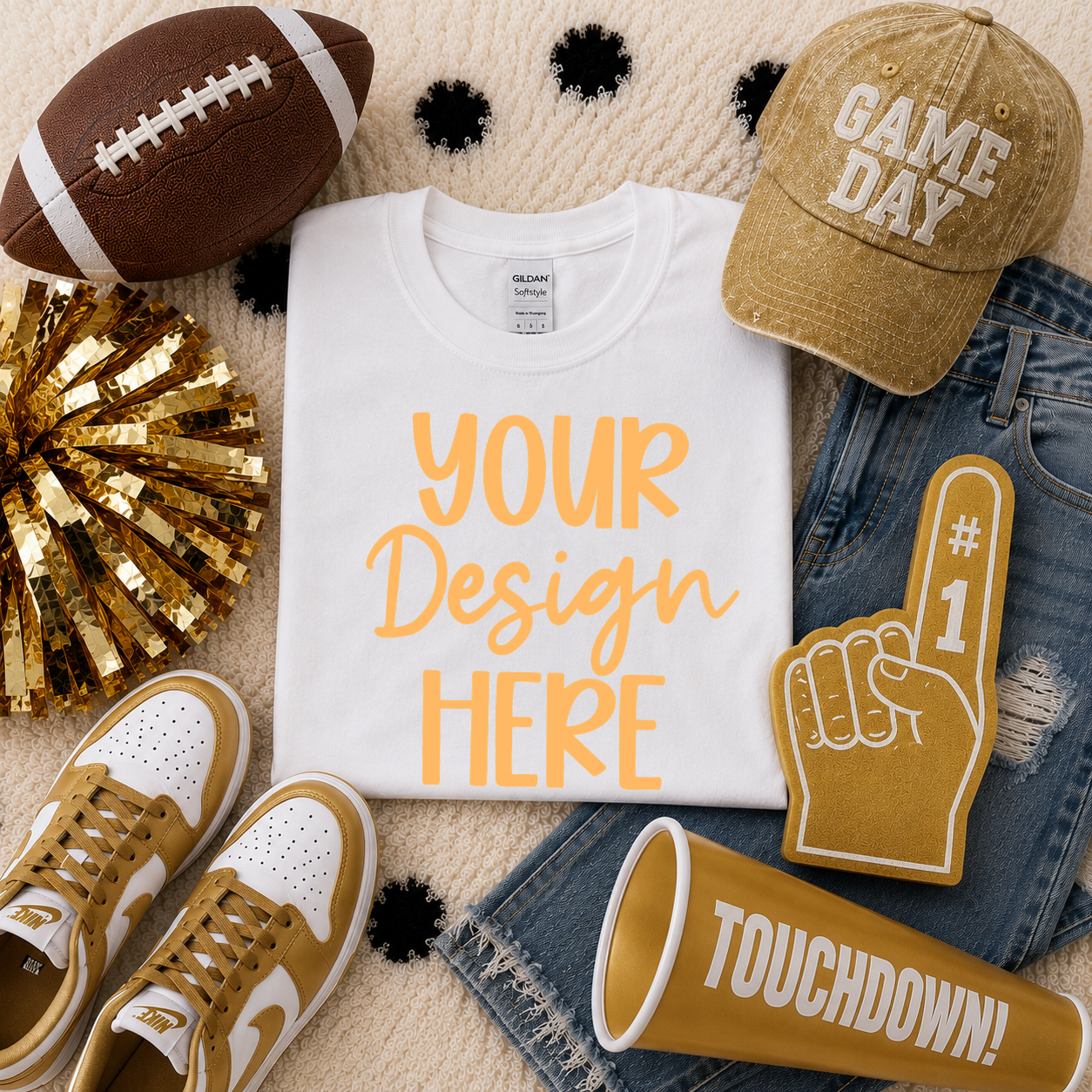 Football Team Mockup (GOLD): 2026 Shirt Mockup