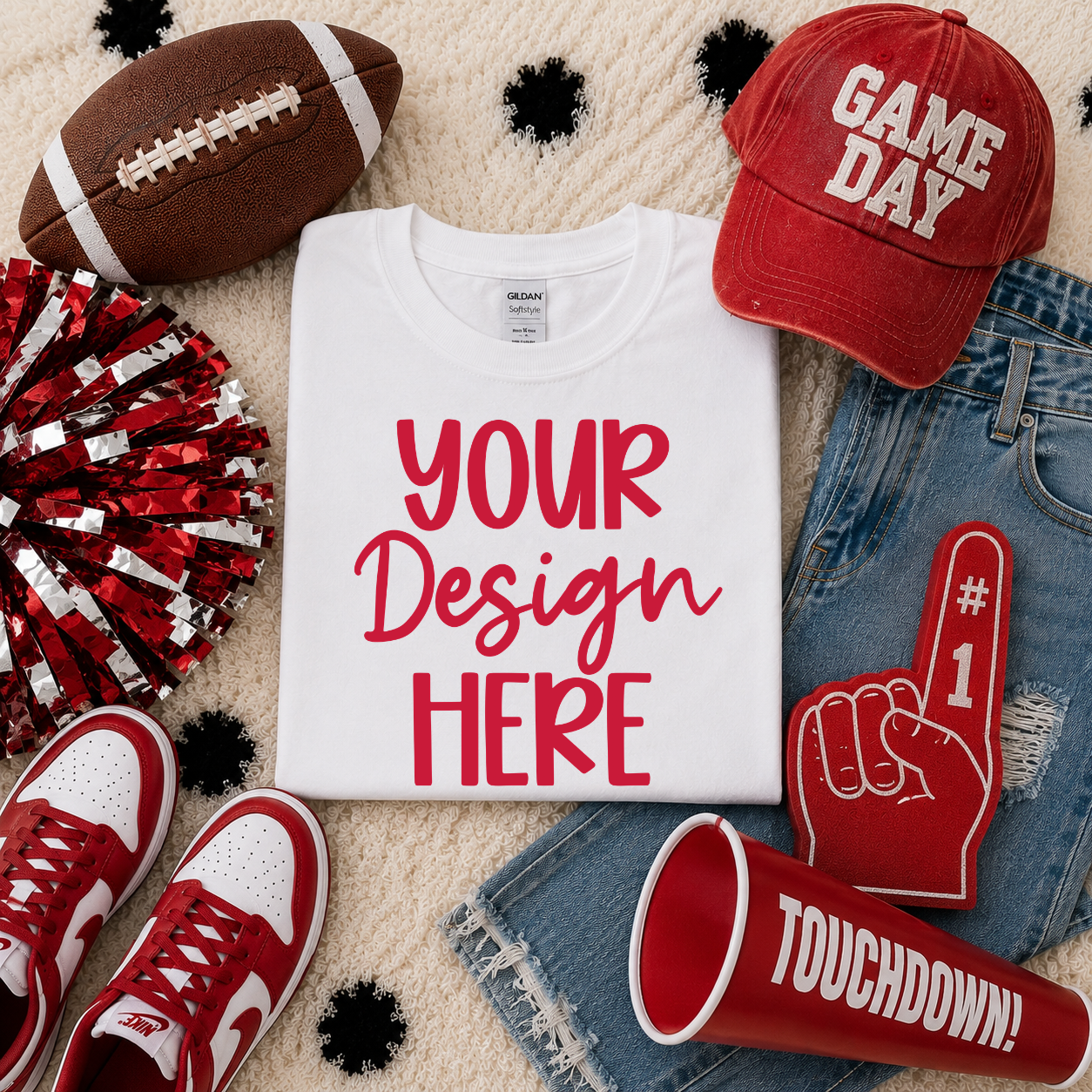 Football Team Mockup (RED): 2026 Shirt Mockup