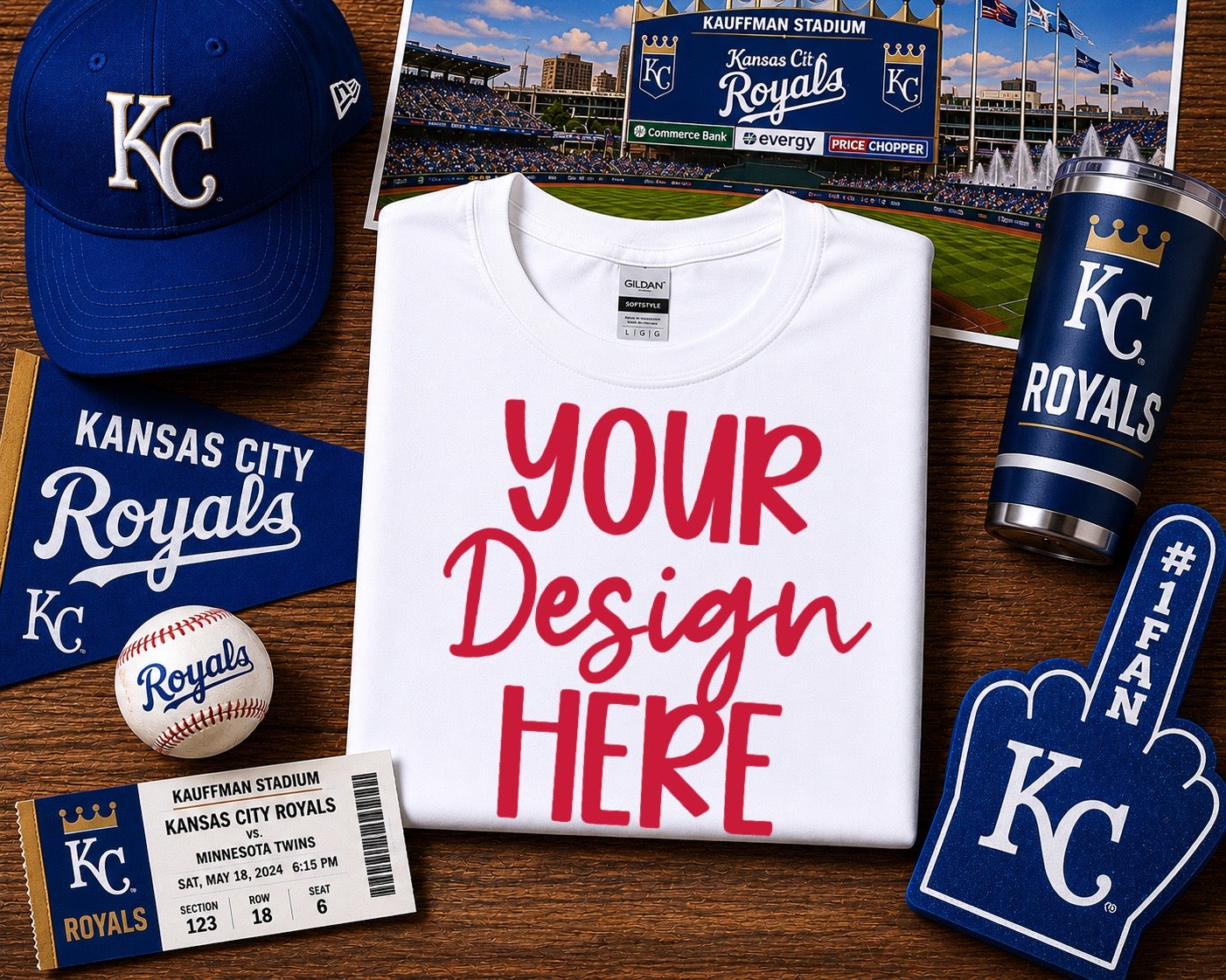 Kansas City (V.1) Baseball: 2026 Shirt Mockup