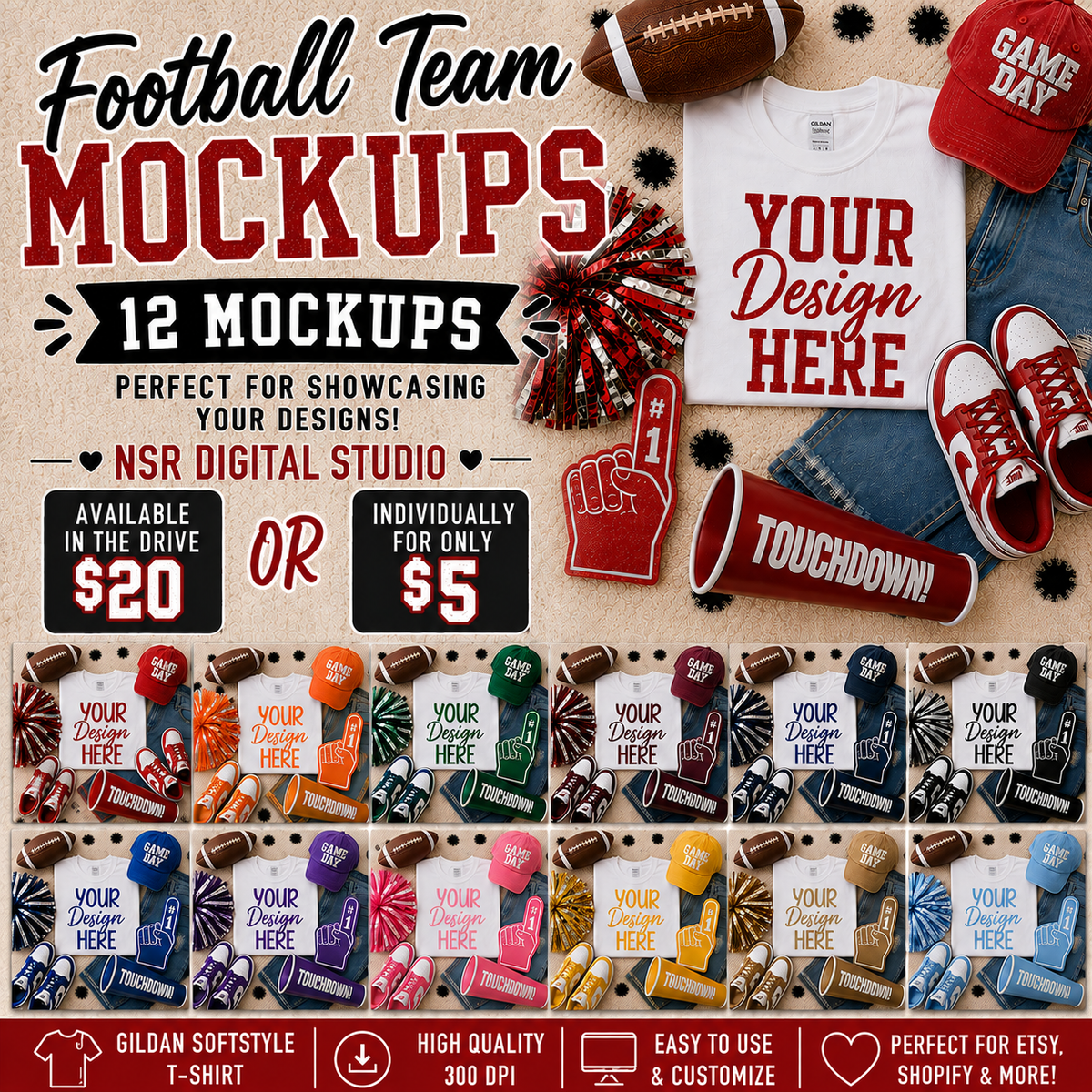 Football Team Mockup Drive