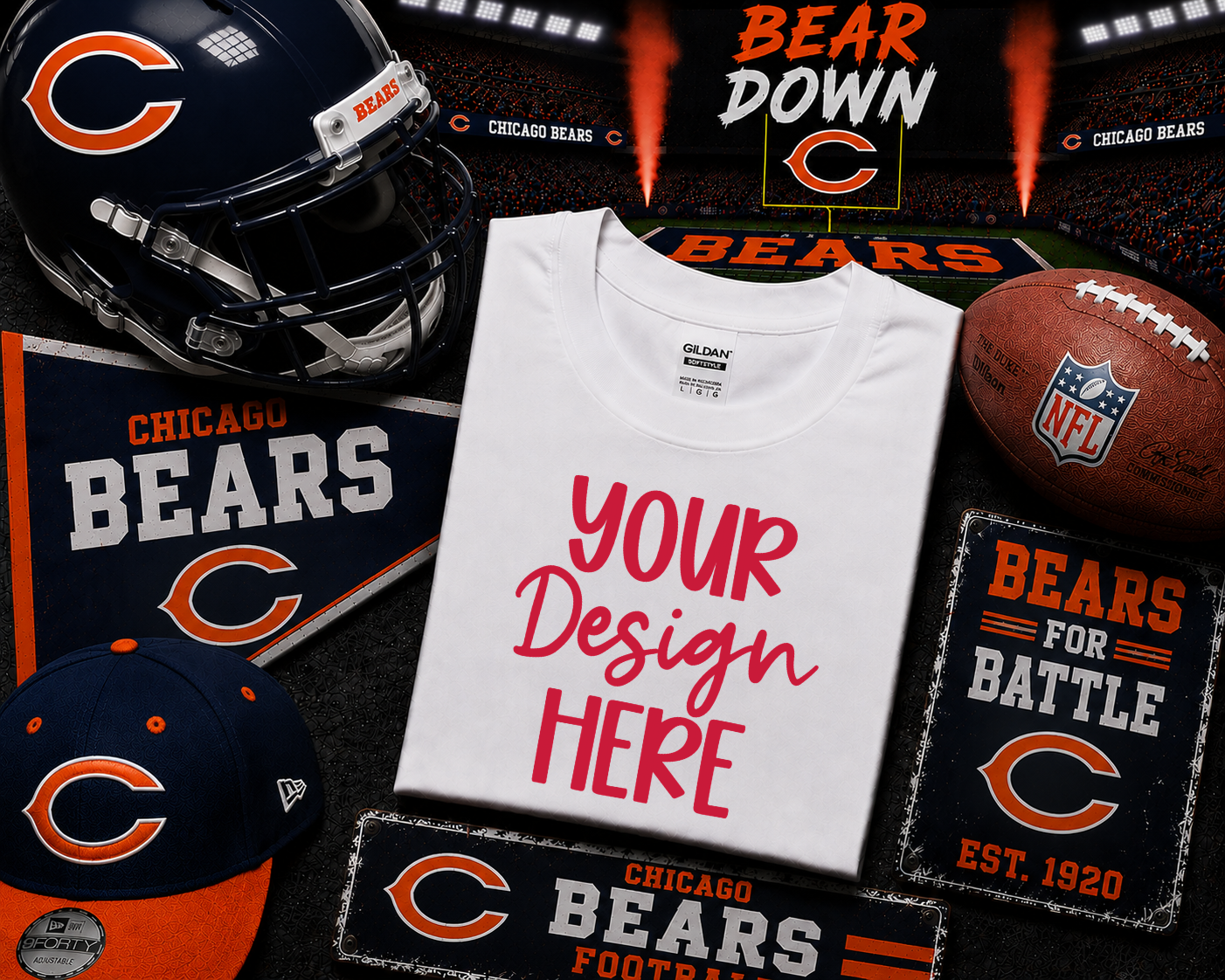 Chicago Football (V.1): 2026 Shirt Mockup