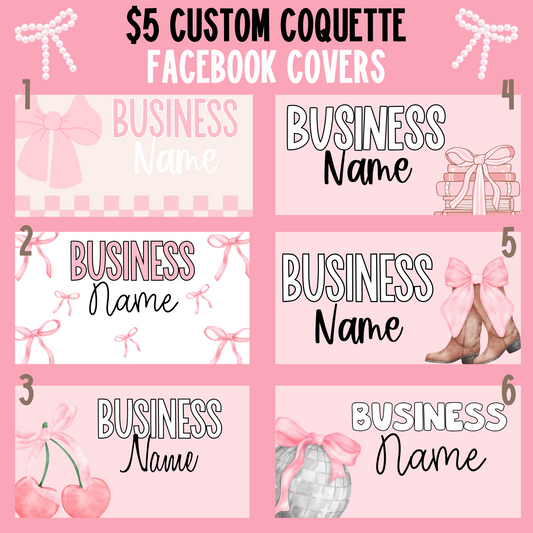 CUSTOM Coquette Facebook Cover: FACEBOOK BANNER
