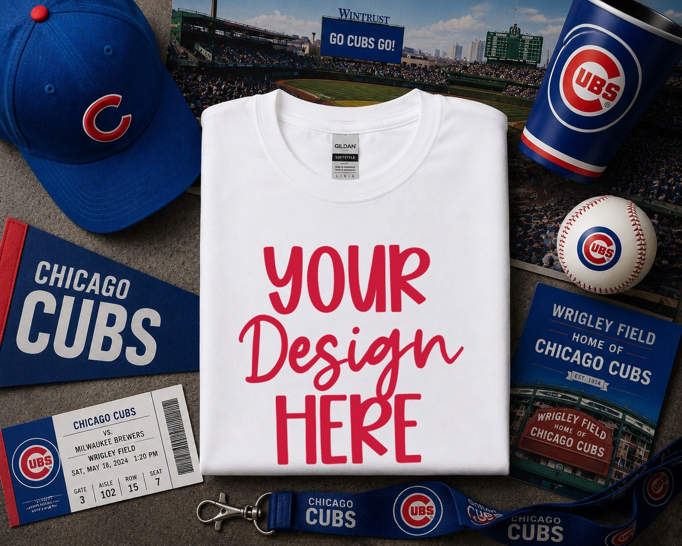 Chicago V.1 Baseball: 2026 Shirt Mockup