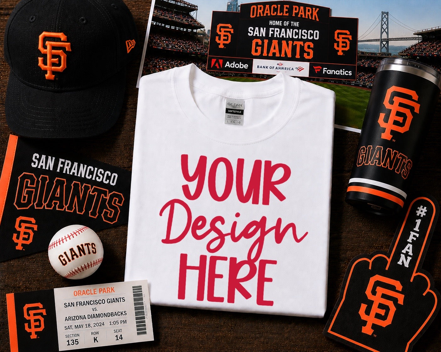 San Francisco Baseball: 2026 Shirt Mockup