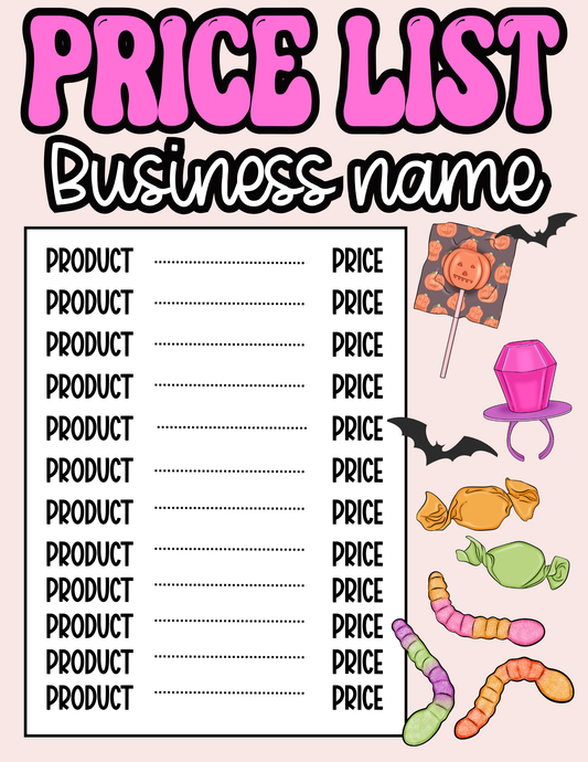 HALLOWEEN MOVIE NIGHT: Price List