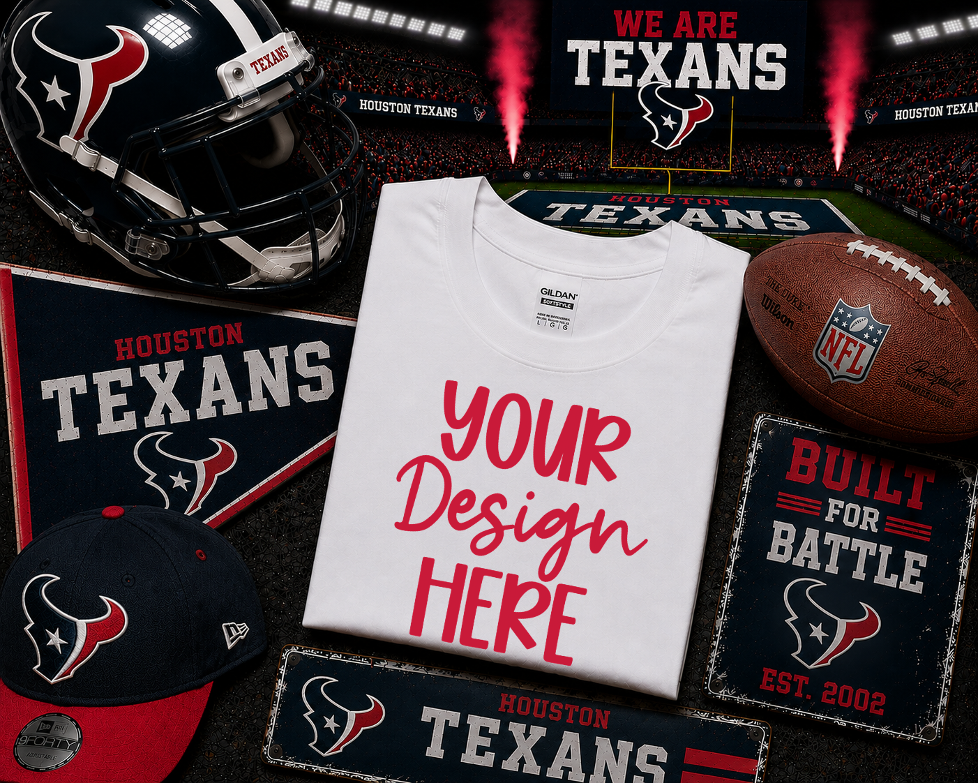 Houston Football: 2026 Shirt Mockup