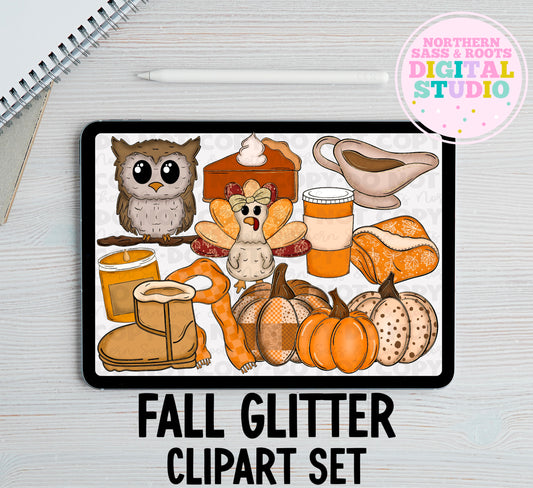 FALL GLITTER: Clipart