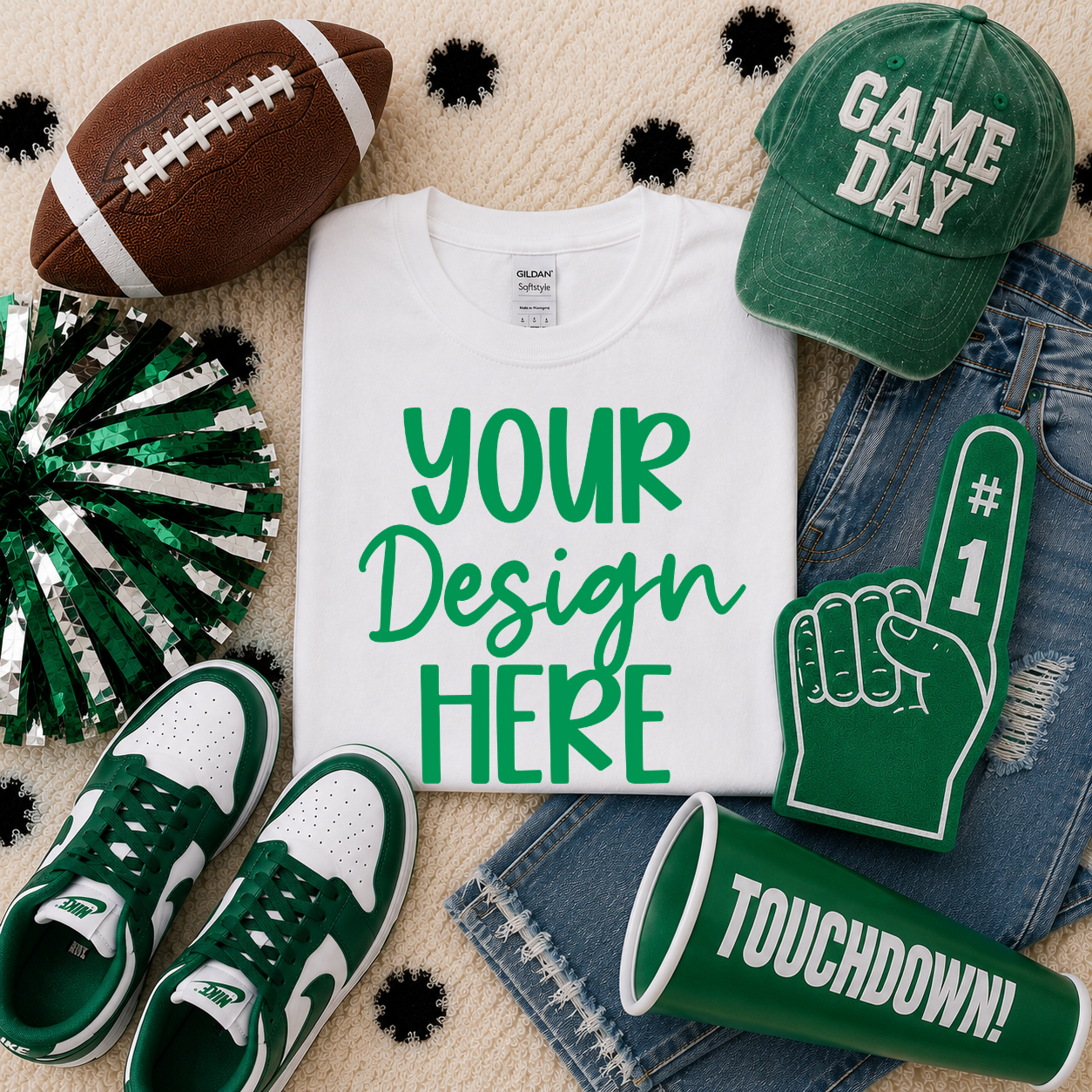 Football Team Mockup (Kelly Green): 2026 Shirt Mockup