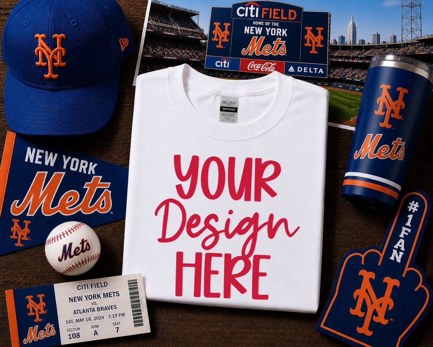 Mets Baseball: 2026 Shirt Mockup