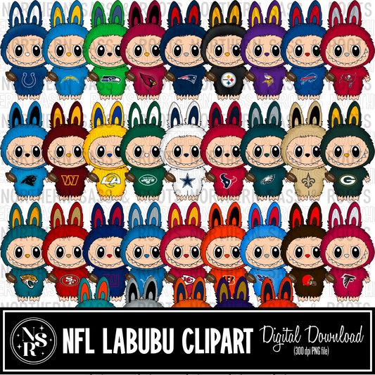 Pro Football Labubu: Clipart