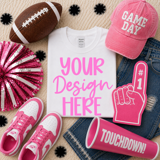 Football Team Mockup (PINK): 2026 Shirt Mockup