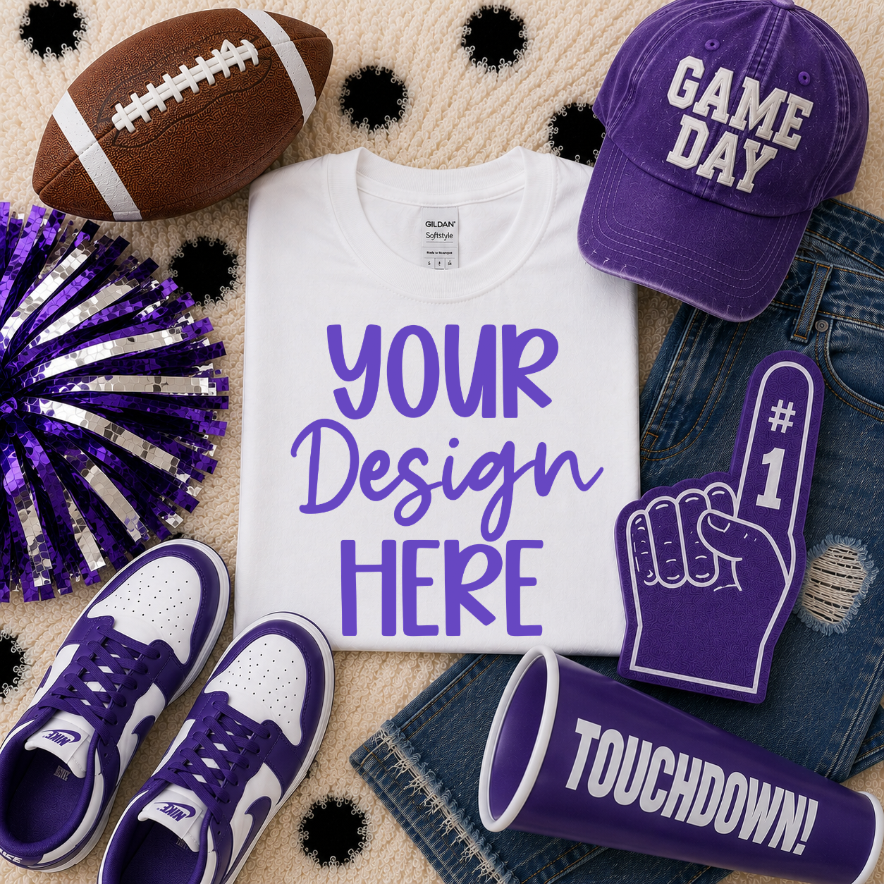Football Team Mockup (PURPLE): 2026 Shirt Mockup