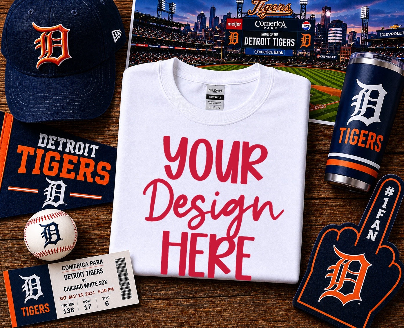 Detroit Baseball: 2026 Shirt Mockup