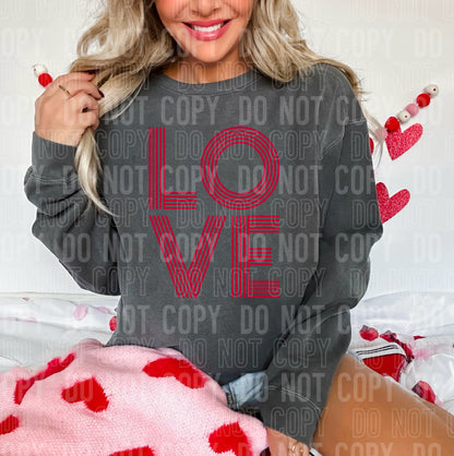 LOVE 3 Lined: Digital Download
