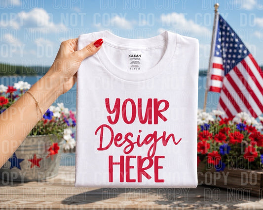 WHITE Patriotic Lake: 2026 Shirt Mockup
